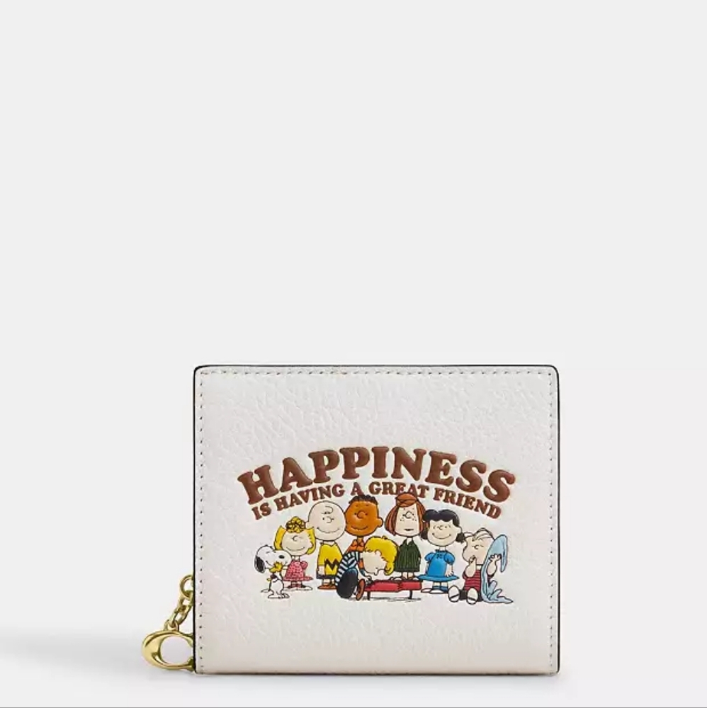Coach X Peanuts Snap Wallet (Gold/Chalk) - Picture 2 of 8